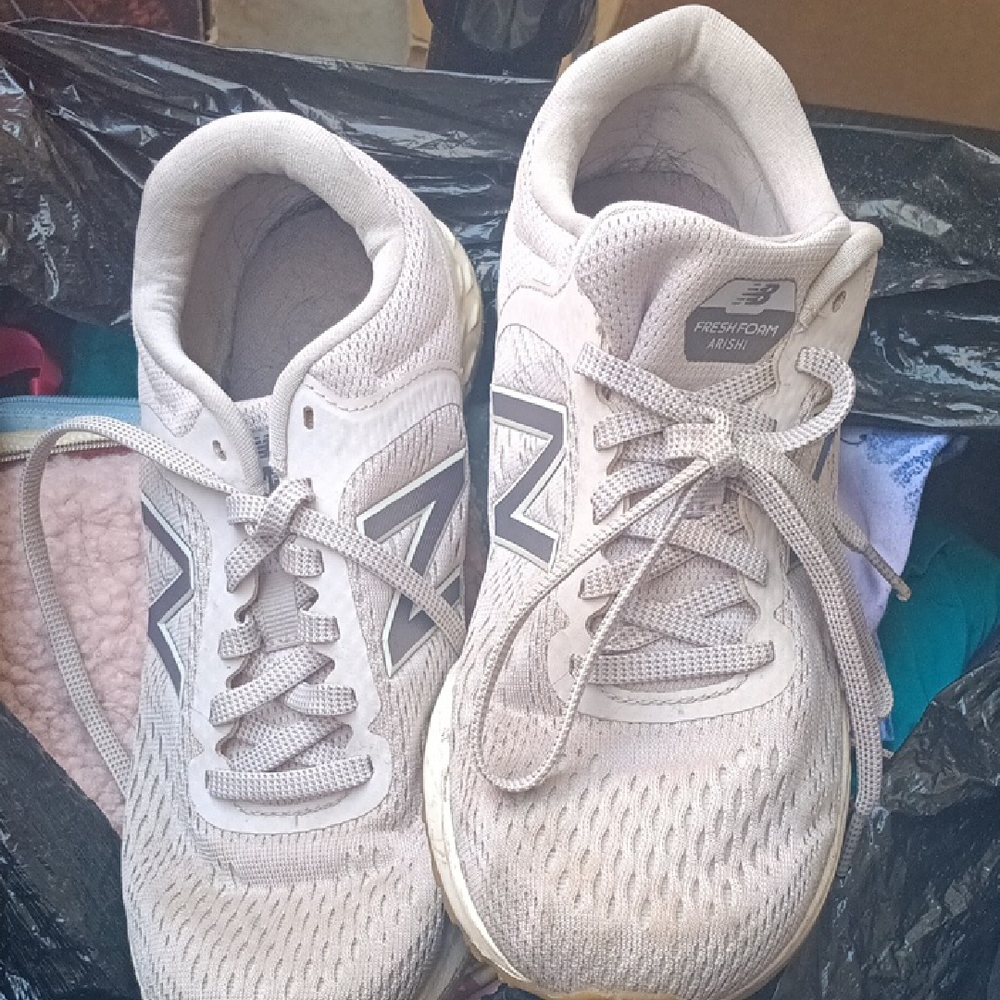 New Balance Cream Sneakers with Breathable Mesh Upper